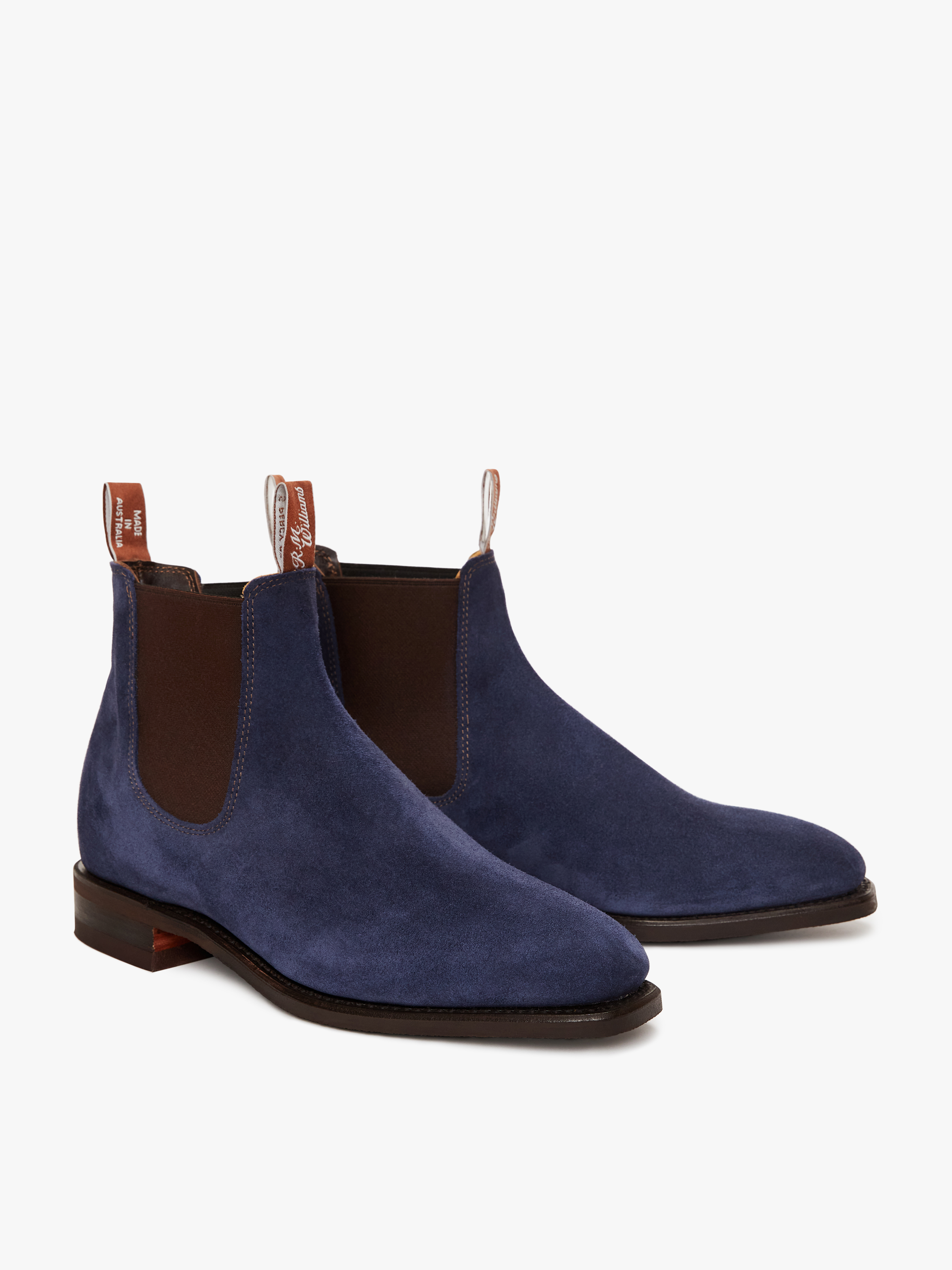 rm williams blue suede